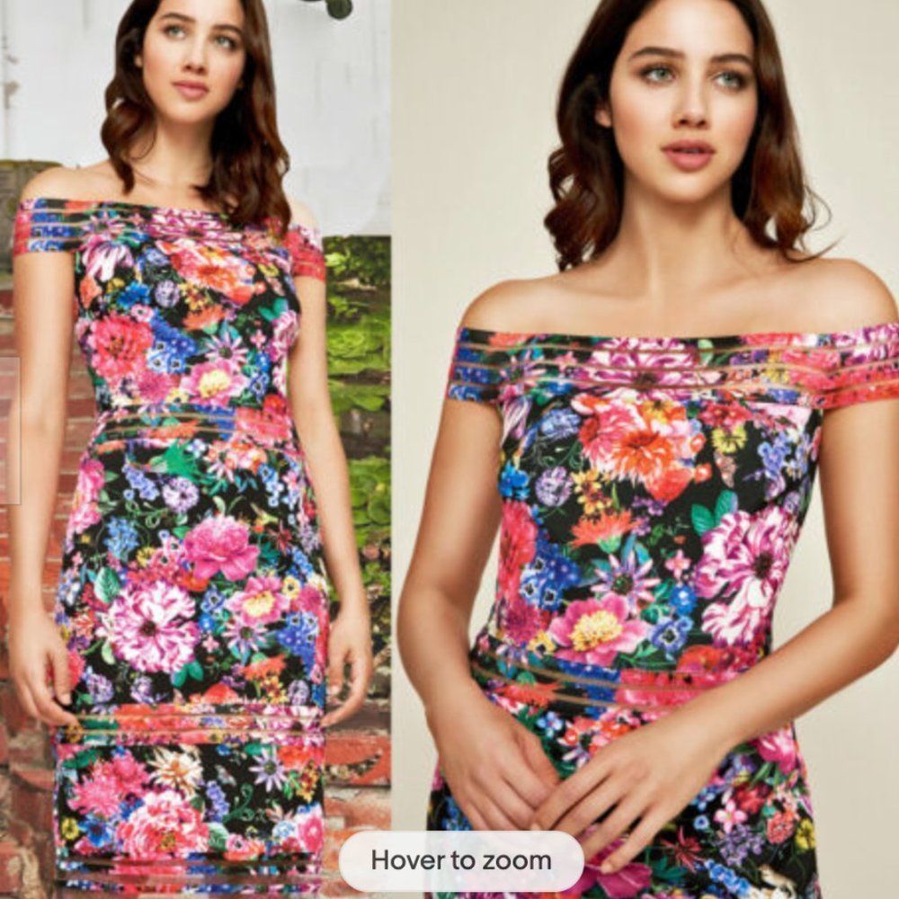 Tadashi shoji floral dress